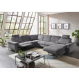 WOHNLANDSCHAFT in Chenille Grau  - Alufarben/Grau, Design, Textil/Metall (265/333/170cm) - Dieter Knoll