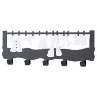 VJEŠALICA ZA VRATA  crna, boje kroma  metal  - boje kroma/crna, Moderno, metal (33/12cm) - Boxxx