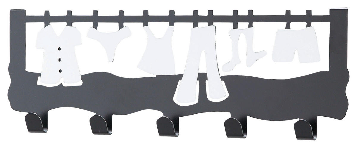 VJEŠALICA ZA VRATA  crna, boje kroma  metal  - boje kroma/crna, Moderno, metal (33/12cm) - Boxxx