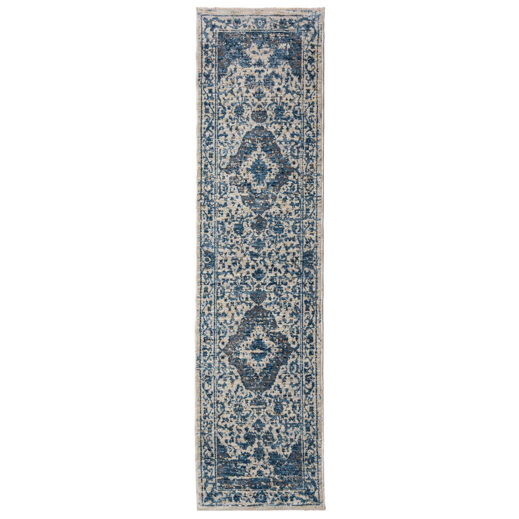 Flair Rugs VINTAGE KOBEREC, 60/230 cm, modrá
