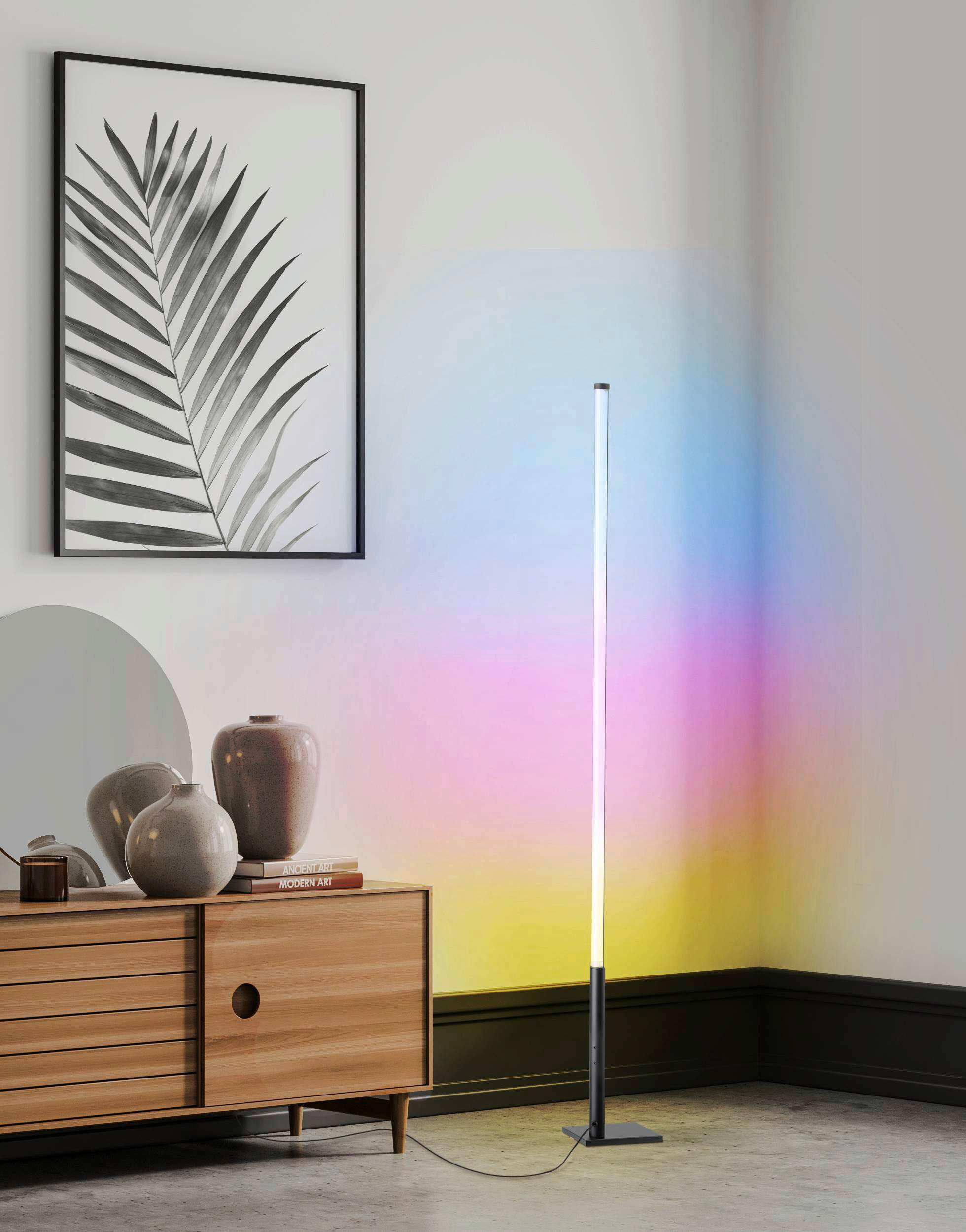 STEHLEUCHTE - Weiss/Schwarz, Basics, Kunststoff/Metall (2/2/150cm) - Eglo