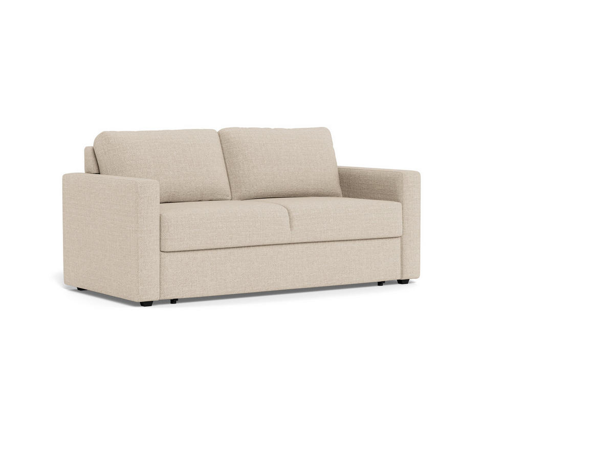 BÄDDSOFFA i struktur beige  - beige/svart, Modern, textil/plast (176/85/88cm) - Livetastic