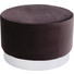 HOCKER Samt Schwarz - Silberfarben/Schwarz, Trend, Textil/Metall (55/35/55cm) - Kare-Design
