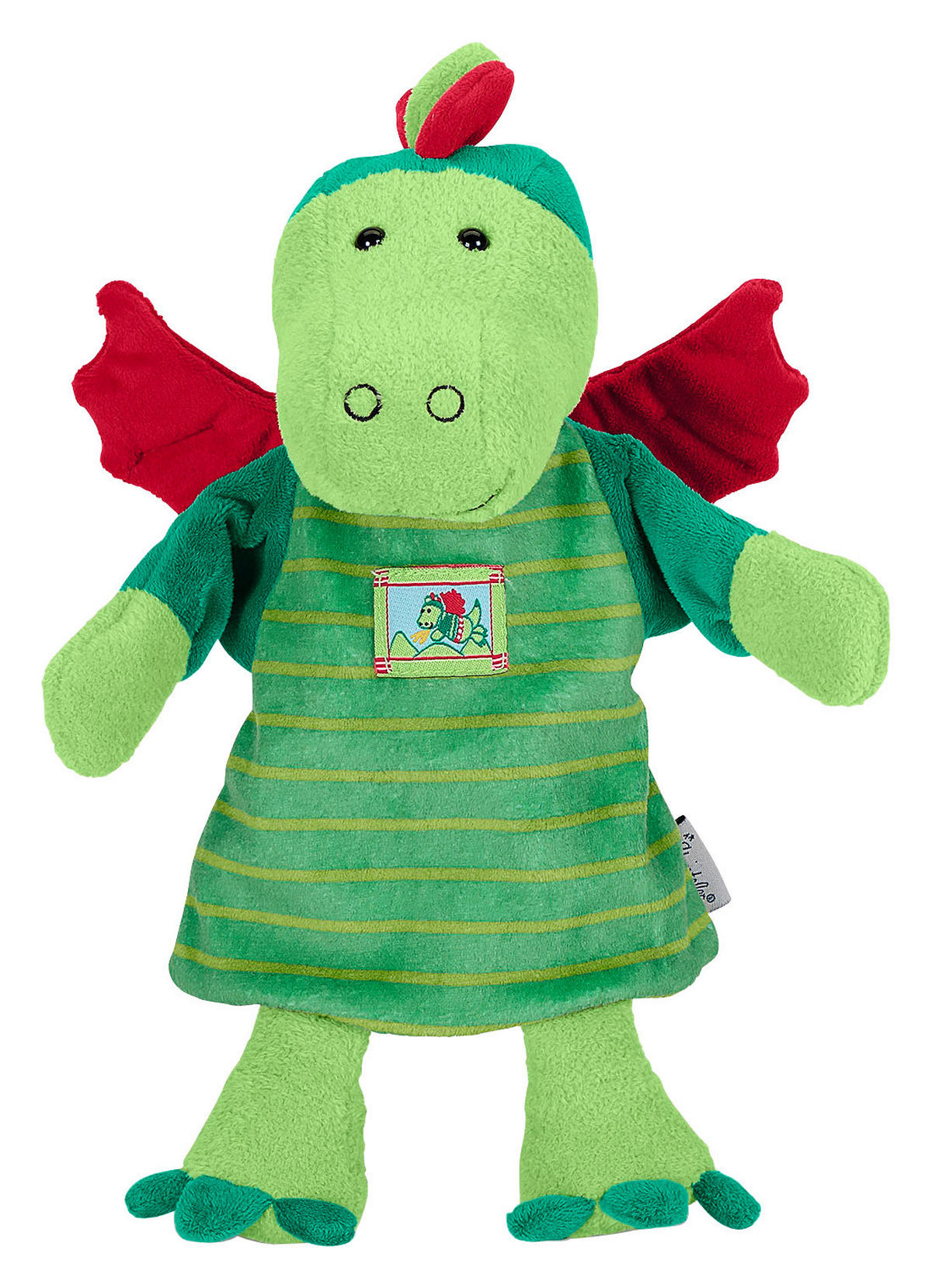 HANDPUPPE DRACHE - Rot/Hellgrün, Basics, Textil (31/27/10cm) - Sterntaler