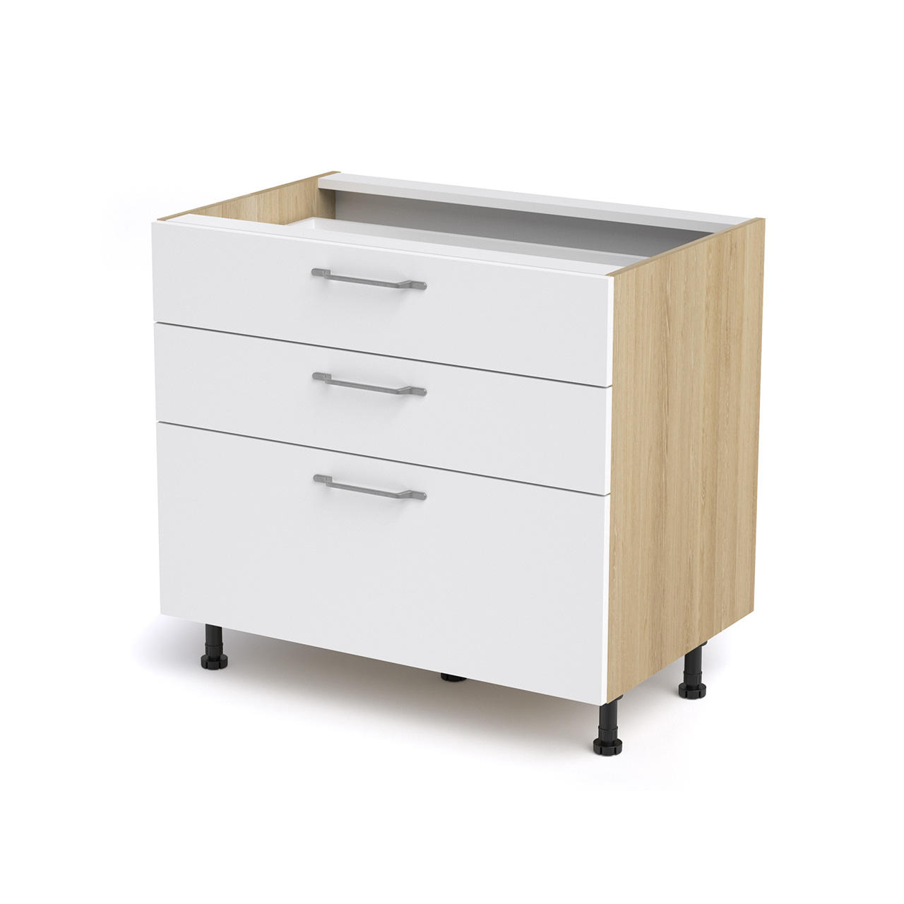 SPODNJA OMARICA S PREDALI - Basics (90/87/56cm) - Stylife