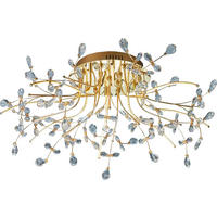 STROPNÍ LED SVÍTIDLO,  - barvy mosazi, Lifestyle, kov/sklo (77cm)