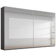SCHWEBETÜRENSCHRANK  in Graphitfarben, Grau  - Graphitfarben/Grau, Design, Glas/Holzwerkstoff (316/235/68cm) - Xora