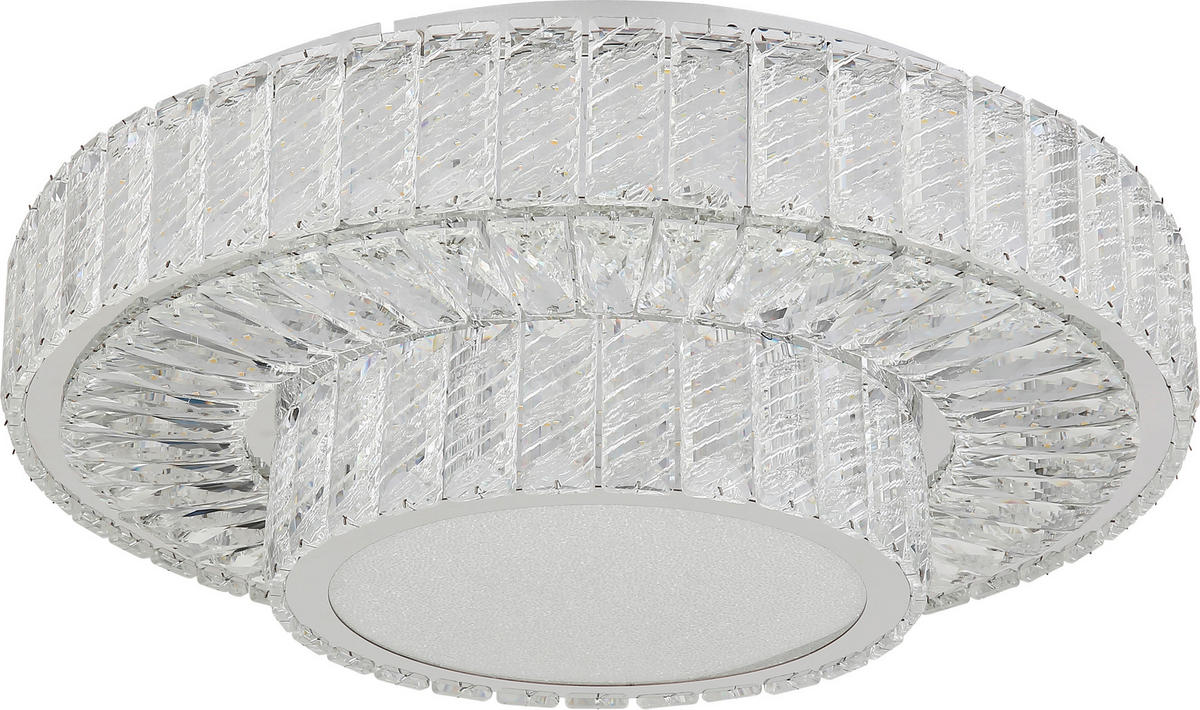 LED PLAFONJERA - boja hroma, Osnovno, staklo/metal (50/17,3cm) - Glandor