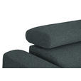 ECKSOFA in Struktur Dunkelgrau 280/205 cm - Dunkelgrau/Schwarz, Design, Textil/Metall (280/205cm) - Xora