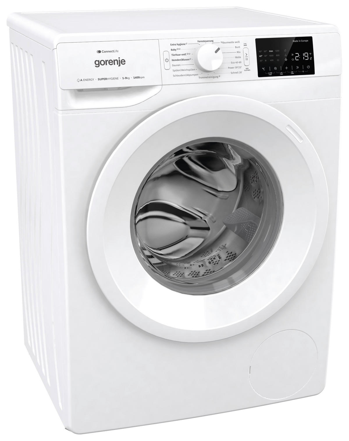 WASCHMASCHINE WPNEI94A1DTS   - Weiß, Basics, Glas/Kunststoff (60/85/54,5cm) - Gorenje
