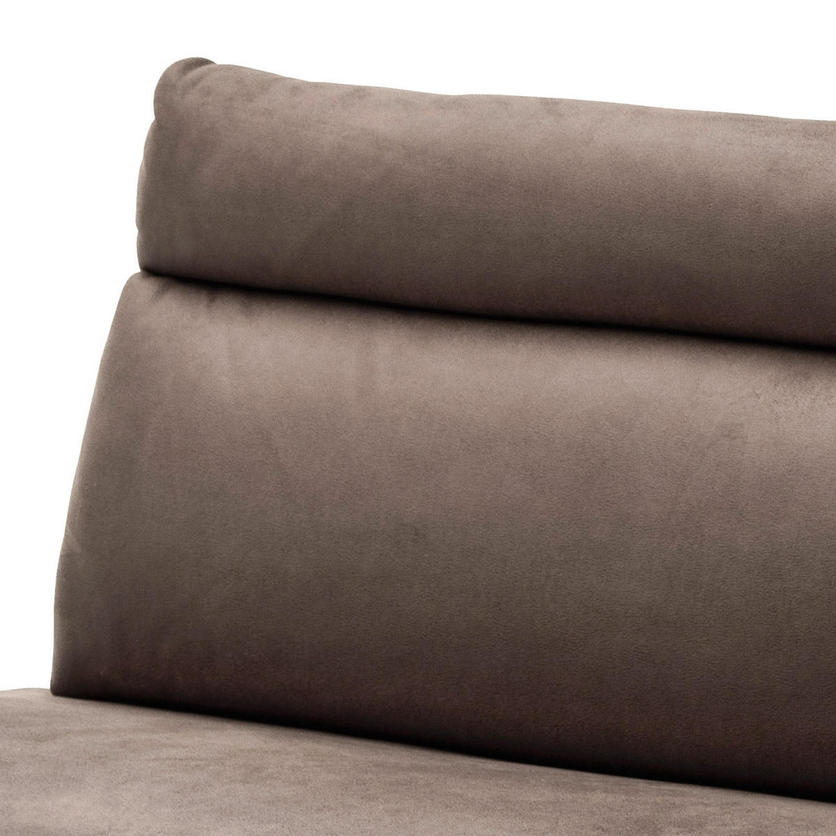 SITZBANK in Metall, Textil Braun, Edelstahlfarben  - Edelstahlfarben/Braun, Design, Textil/Metall (180/98/70cm) - Livetastic