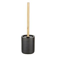 WC-BÜRSTENGARNITUR - Schwarz/Naturfarben, KONVENTIONELL, Holz/Keramik (10/38/10cm) - Schöner Wohnen