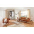DREISITZER-SOFA Lederlook Braun - Schwarz/Braun, Design, Textil/Metall (277/85/86cm) - Ambia Home