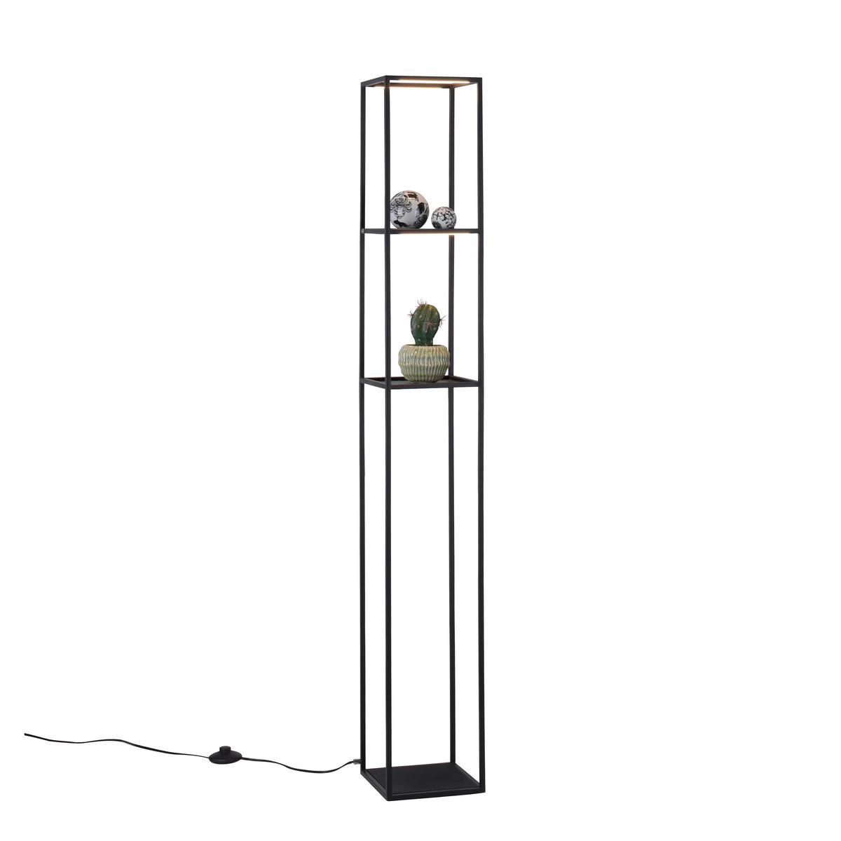 PODNA LED LAMPA - crna, Lajfstajl, metal/plastika (20/20/140cm)
