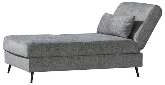 RÉCAMIERE Marla in Webstoff Grau, Beige  - Beige/Schwarz, Design, Textil/Metall (205/90/92cm) - Novel