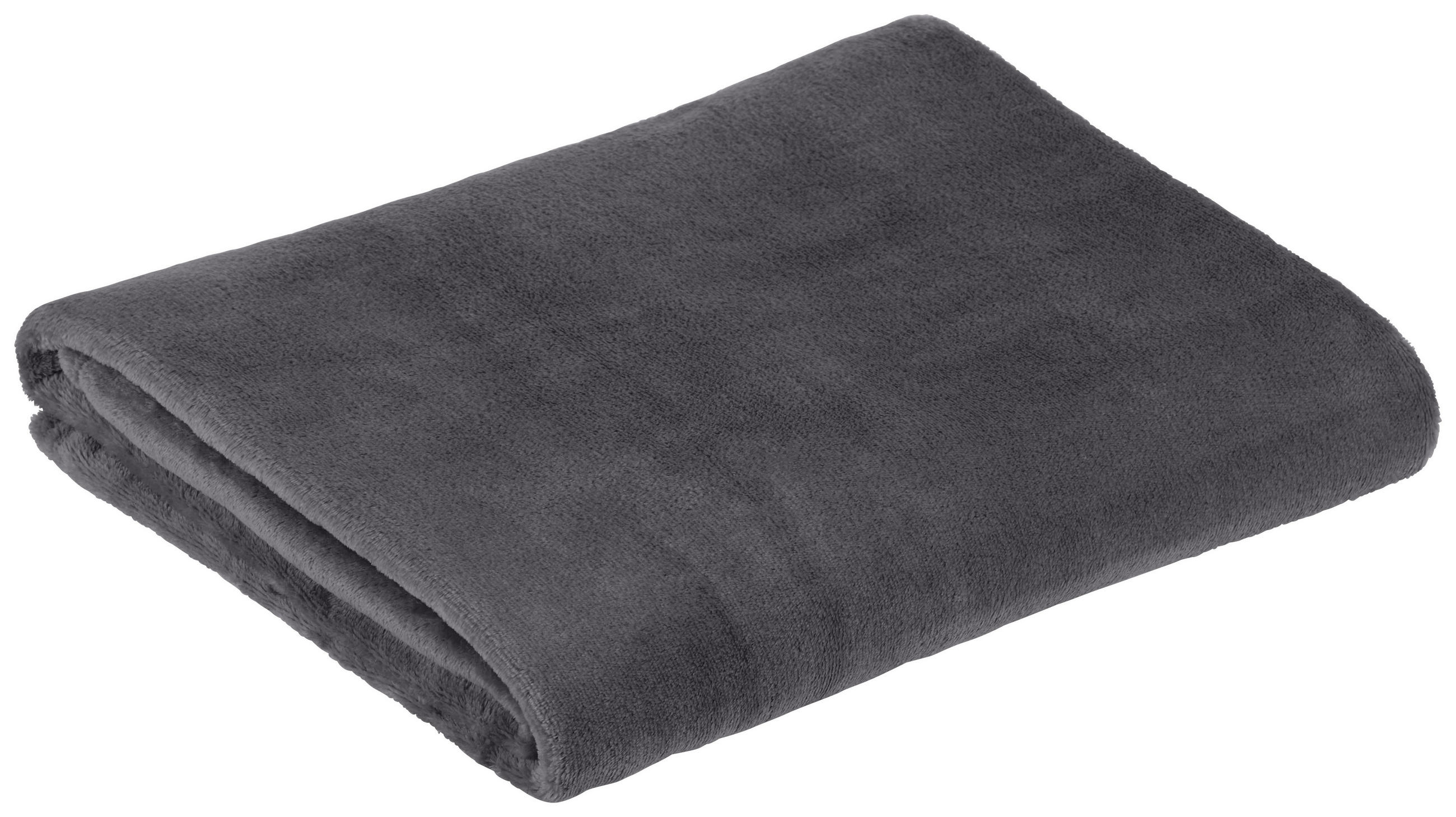 Kuscheldecke Marlies Dunkelgrau 150x200 cm Flanell