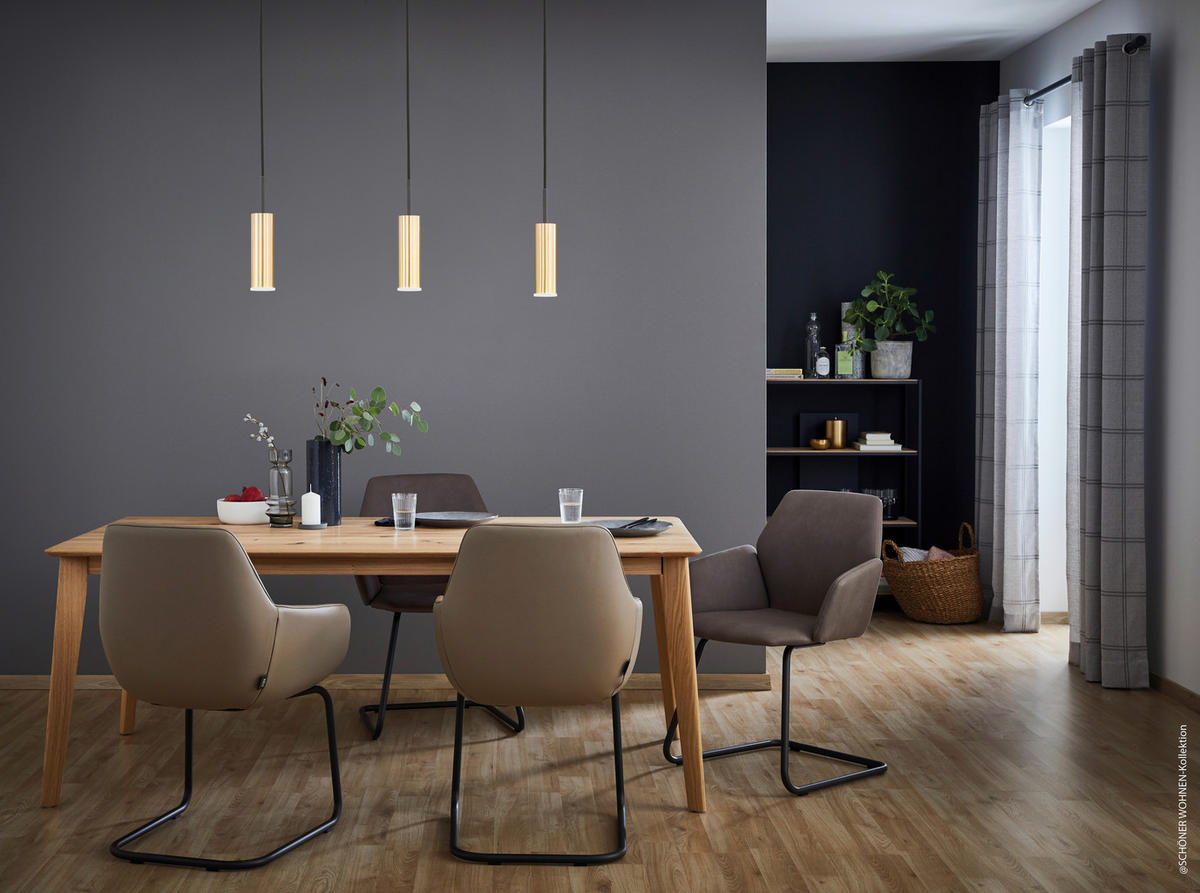 LED-HÄNGELEUCHTE 70/6/267 cm  - Goldfarben, Design, Metall (70/6/267cm) - Schöner Wohnen