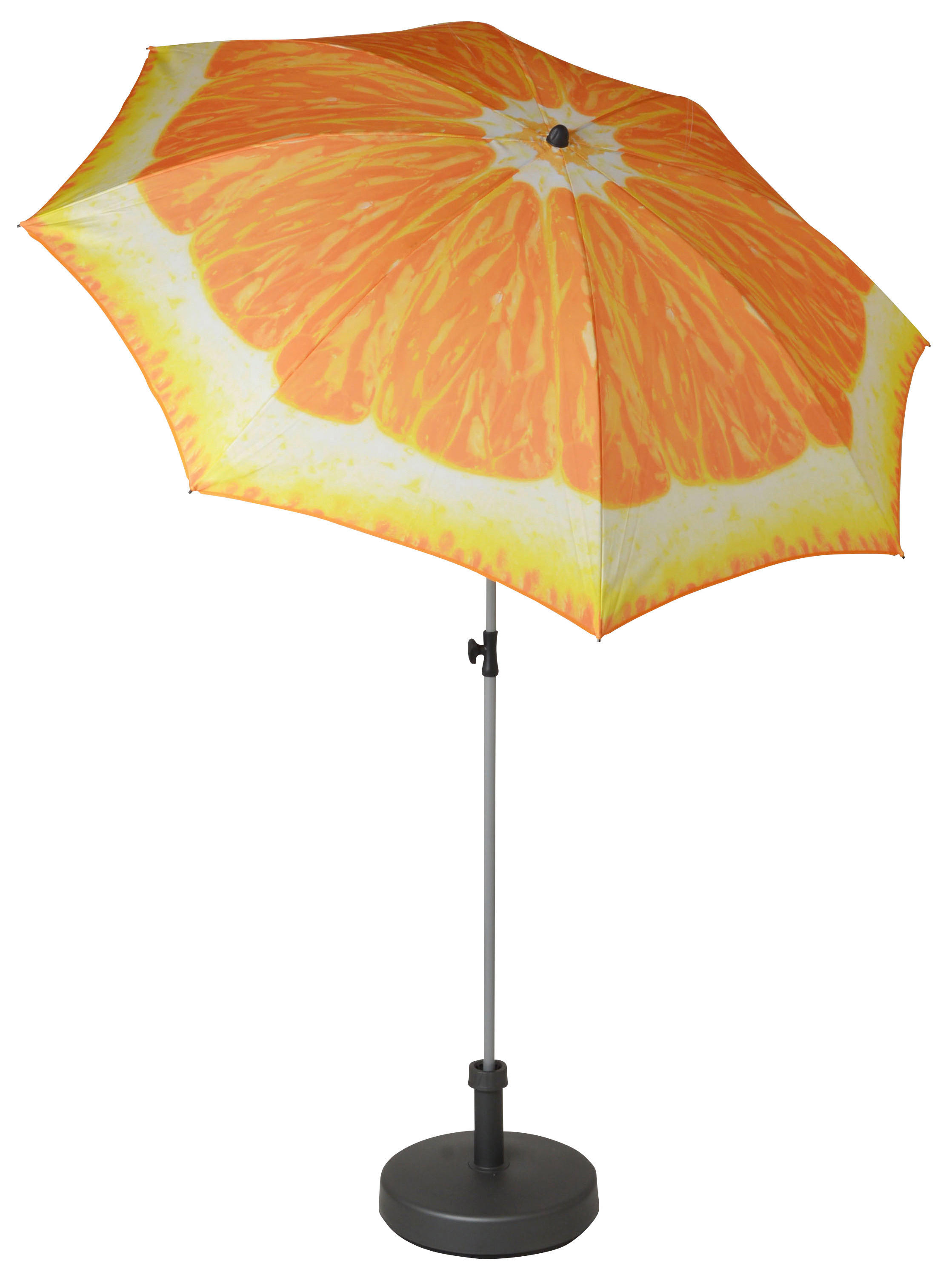SONNENSCHIRM 200 cm Orange  - Silberfarben/Orange, Design, Textil/Metall (200/200cm) - Doppler