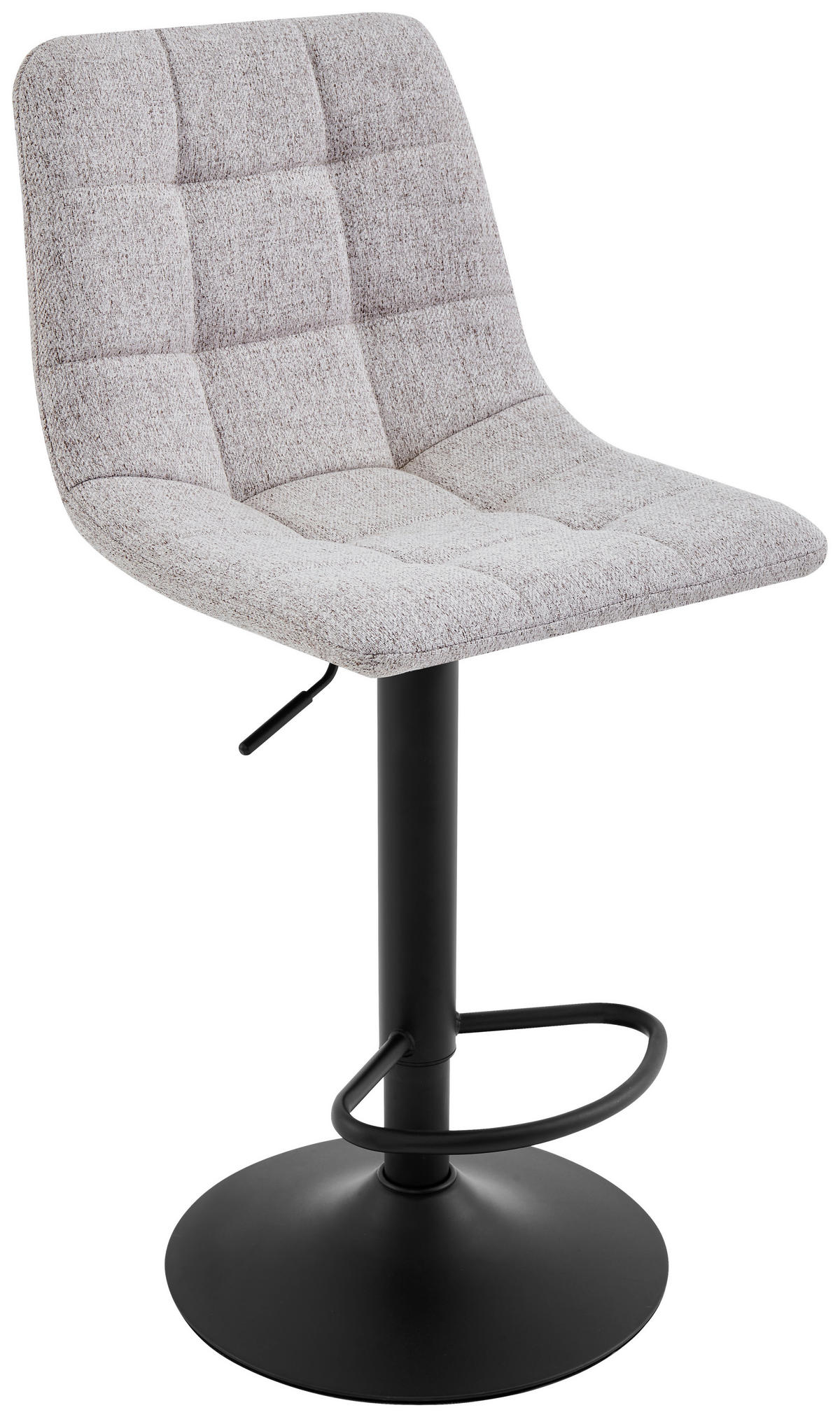 BAROVÁ ŽIDLE, černá, šedohnědá - černá/šedohnědá, Design, kov/textil (43/90-112/47cm)