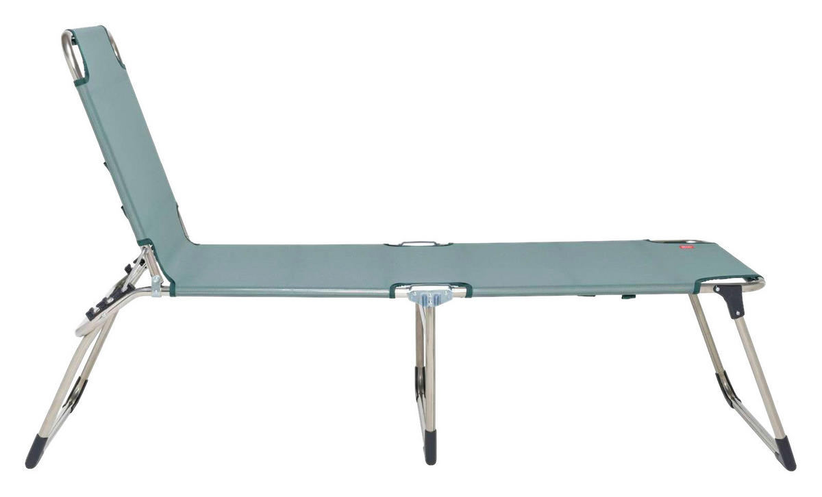 DREIBEINLIEGE 58/42/190 cm  - Alufarben/Grün, Design, Textil/Metall (58/42/190cm) - FIAM