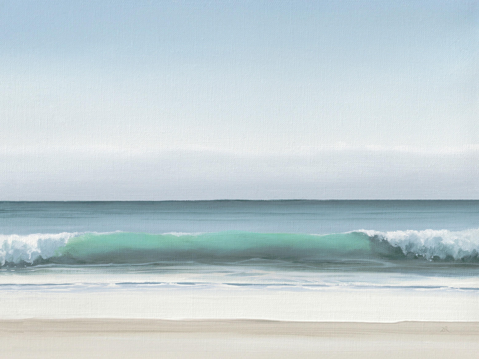 KUNSTDRUCK Strand & Meer 40/30 cm  - Sandfarben/Blau, Basics, Papier (40/30cm) - Monee