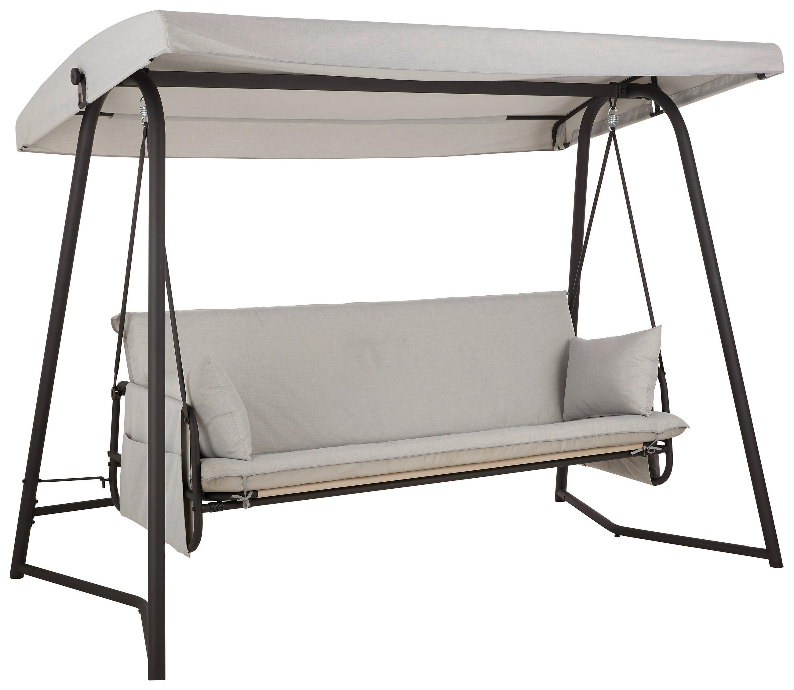 LJULJAČKA VRTNA  metal, plastika   - svijetlo siva/crna, Design, metal/tekstil (248/186/137,50cm) - Ambia Garden