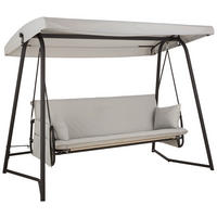 LJULJAČKA VRTNA  metal, plastika   - svijetlo siva/crna, Design, metal/tekstil (248/186/137,50cm) - Ambia Garden