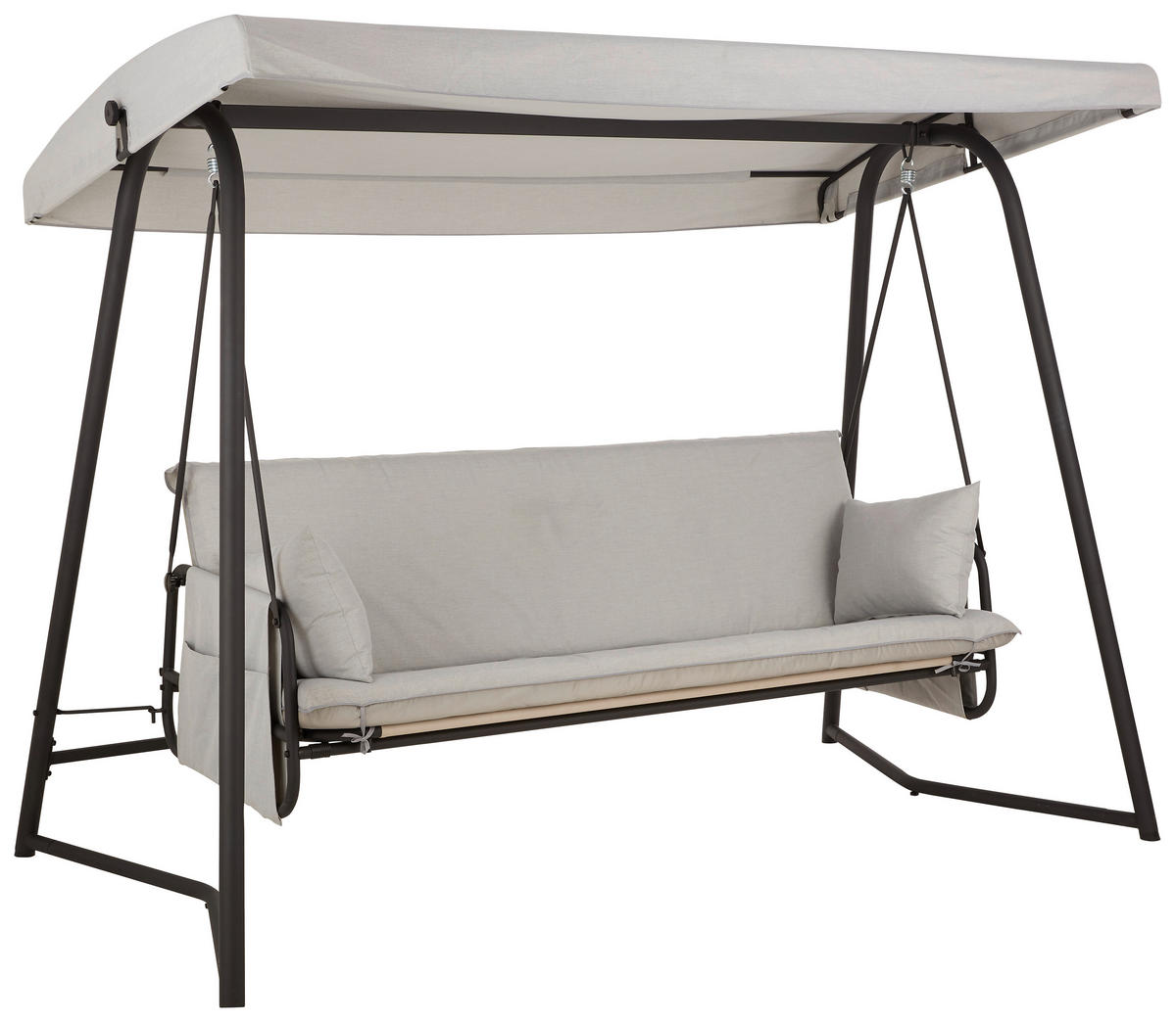 LJULJAČKA VRTNA  metal, plastika   - svijetlo siva/crna, Design, metal/tekstil (248/186/137,50cm) - Ambia Garden