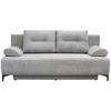 BOXSPRINGSOFA  mit Schlafen auf Sitzhöhe Mikrofaser Hellgrau  - Hellgrau/Schwarz, MODERN, Textil/Metall (201/100/105cm) - MID.YOU