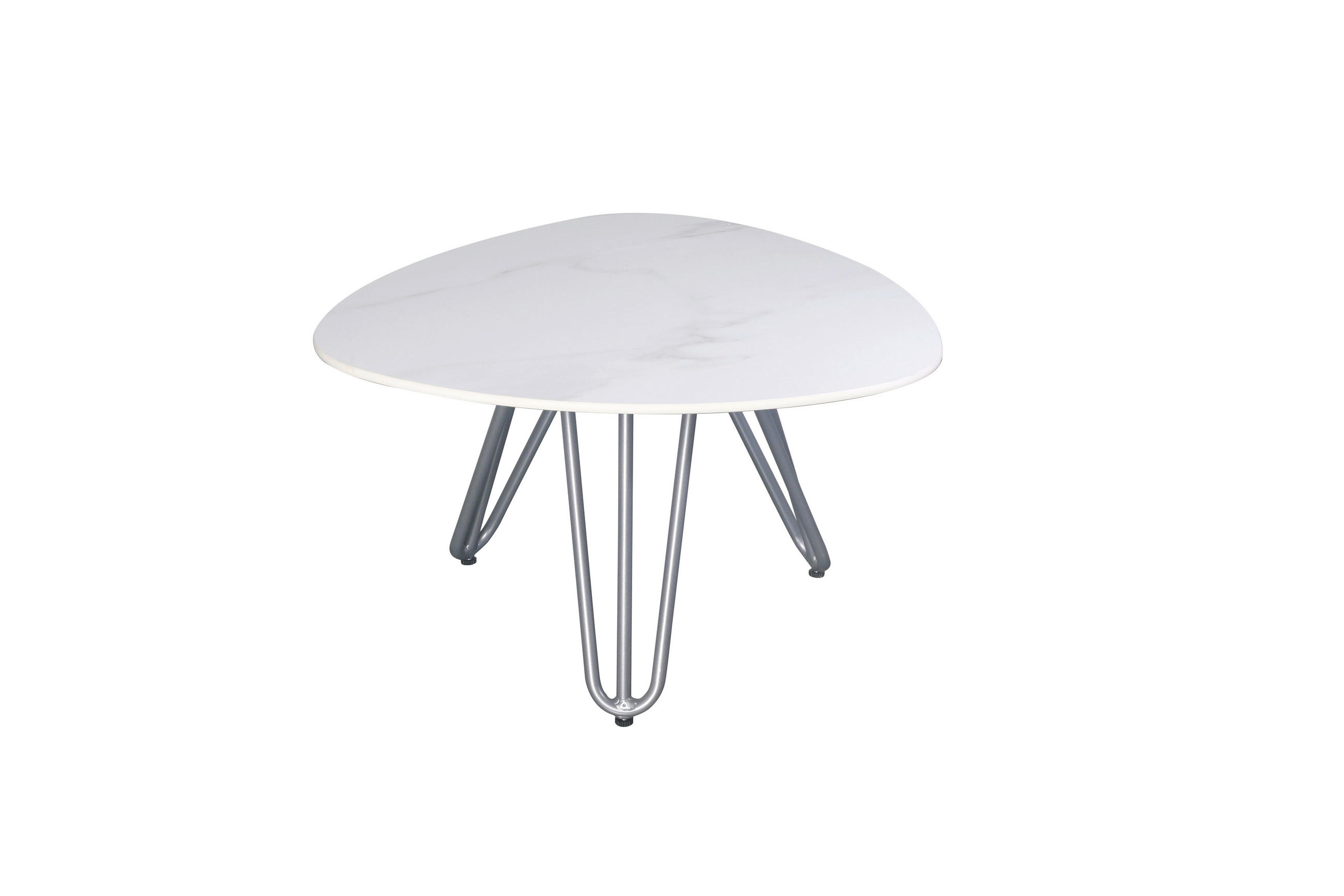 LOUNGETISCH 68/68/39 cm Metall  - Weiß/Grau, MODERN, Metall (68/68/39cm) - Gardenson