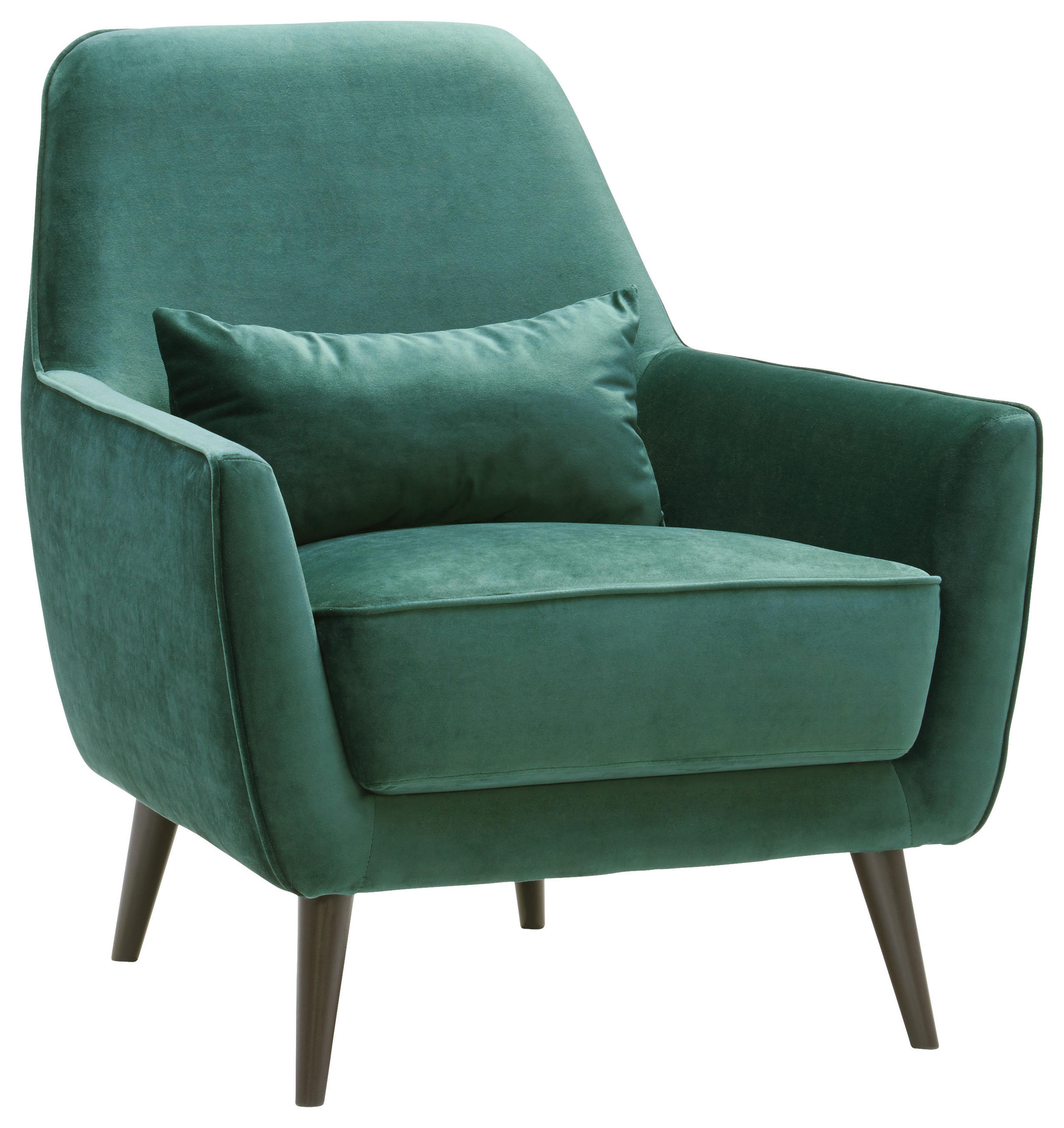 SESSEL in Mikrofaser Grün - Schwarz/Grün, MODERN, Holz/Textil (77/86/80cm) - Carryhome