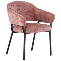 ARMLEHNSTUHL  in Eisen Mikrofaser  - Pink/Schwarz, KONVENTIONELL, Holz/Textil (60/80/62cm) - MID.YOU
