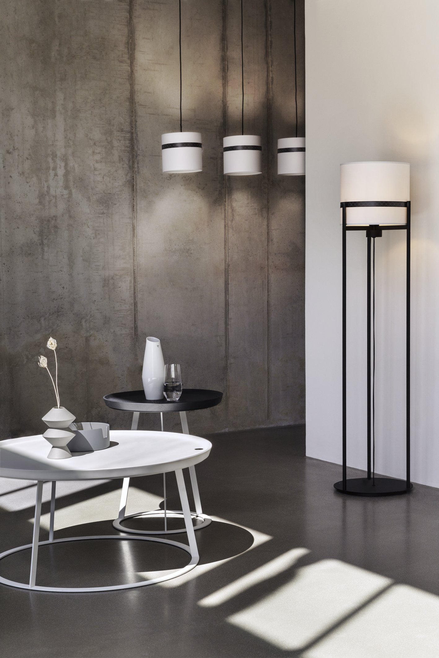 LUSTER    103,5/21,5/110 cm    - bela/crna, Lajfstajl, metal/tekstil (103,5/21,5/110cm) - Joop!