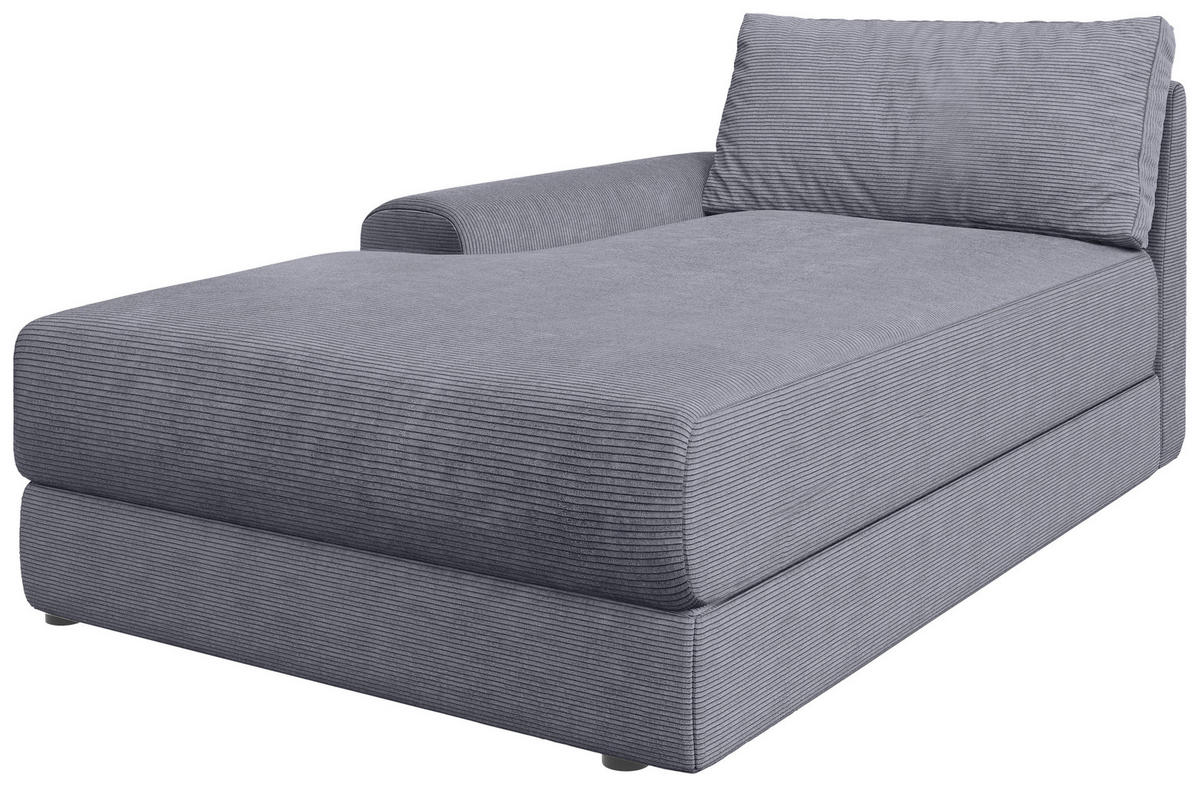 BIGSOFA Cord Dunkelgrau  - Dunkelgrau/Schwarz, MODERN, Kunststoff/Textil (117/93/190cm) - Carryhome