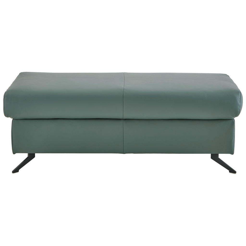 Thumbnail - Beldomo Premium Hocker Beldomo Premium, Opal, Leder, Echtleder, Rindleder, rechteckig, 130x46x65 cm, Goldenes M, Fußausw...