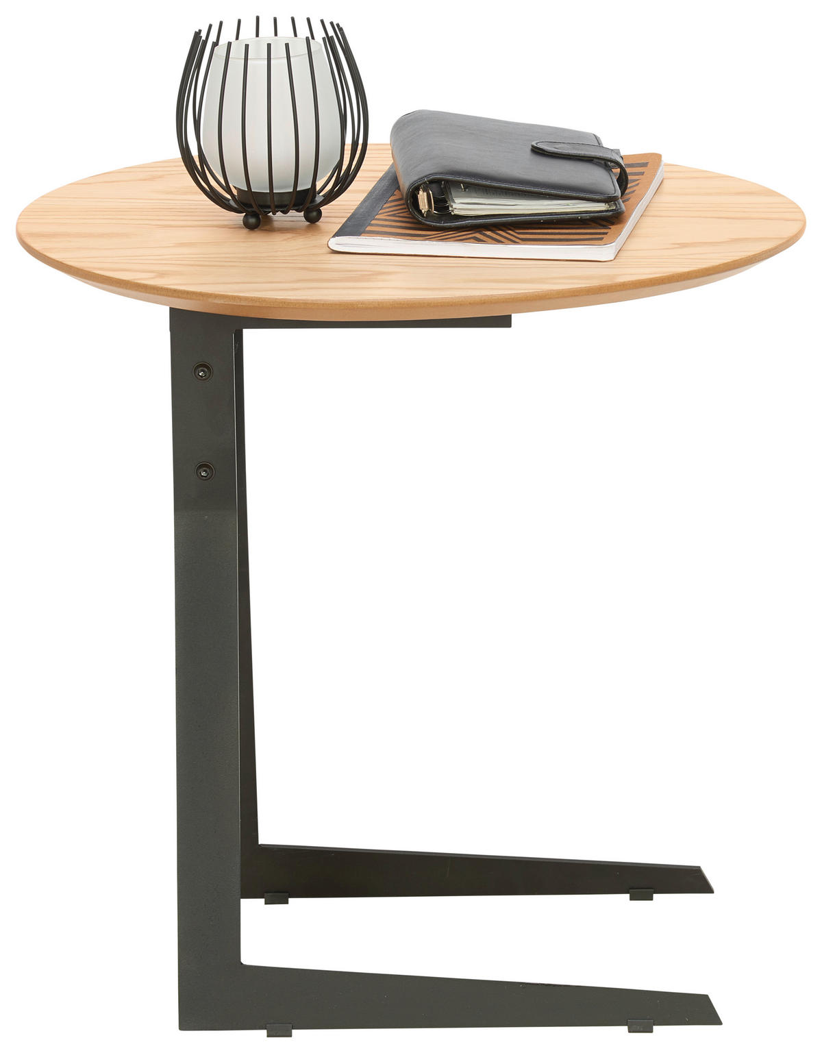 BEISTELLTISCH in Holz, Holzwerkstoff 45/50/50 cm  - Eichefarben/Schwarz, Design, Holz/Holzwerkstoff (45/50/50cm) - Xora