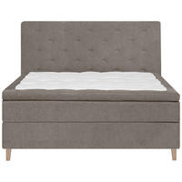BOXSPRINGBETT 160/200 cm  in Graubraun  - Eichefarben/Graubraun, Konventionell, Holz/Textil (160/200cm) - Welnova
