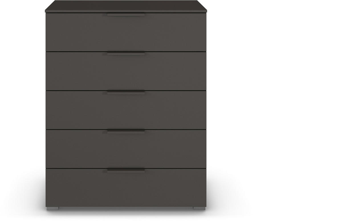 KOMMODE 80/100/42 cm  in Graphitfarben  - Graphitfarben/Alufarben, Trend, Holzwerkstoff/Metall (80/100/42cm) - Novel