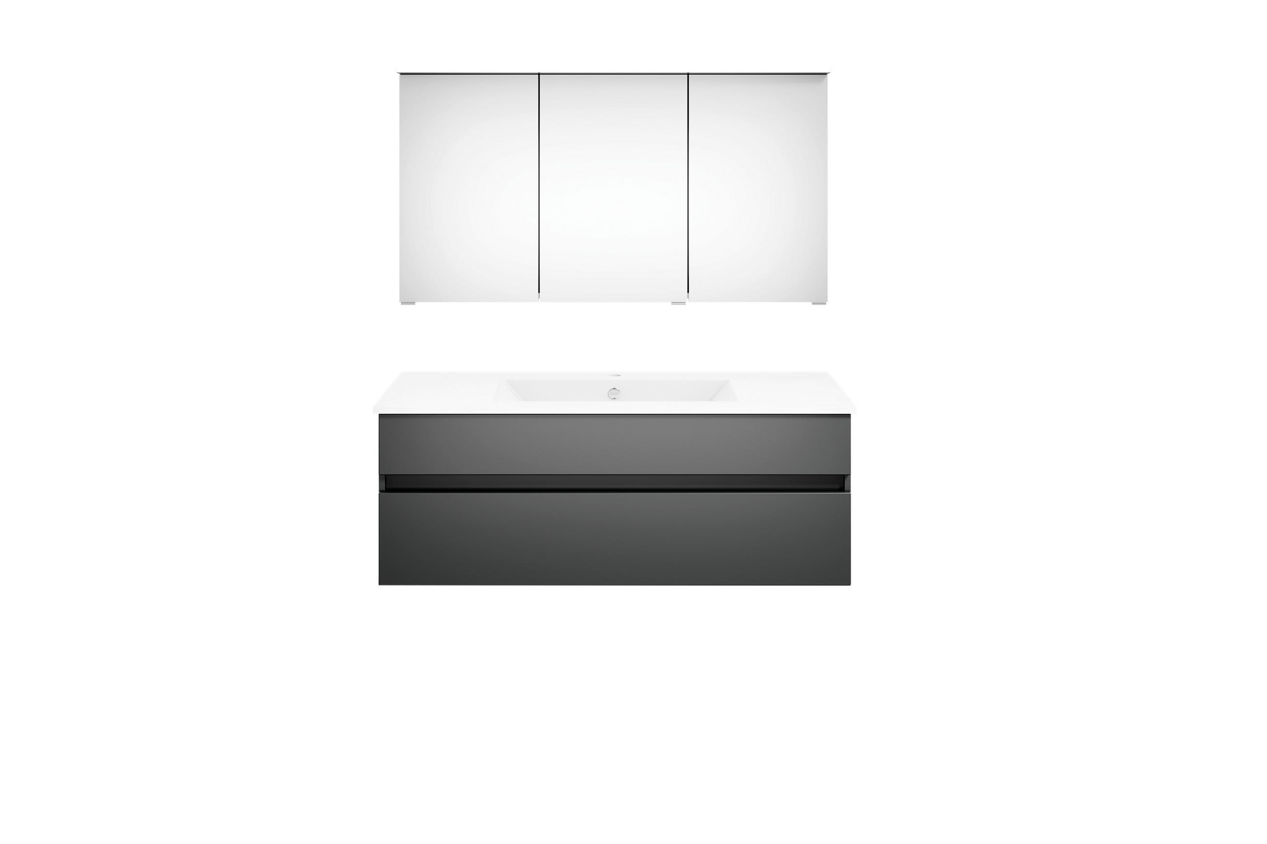 Puris Badezimmer Get2You Grau, Dunkelgrau 120 cm