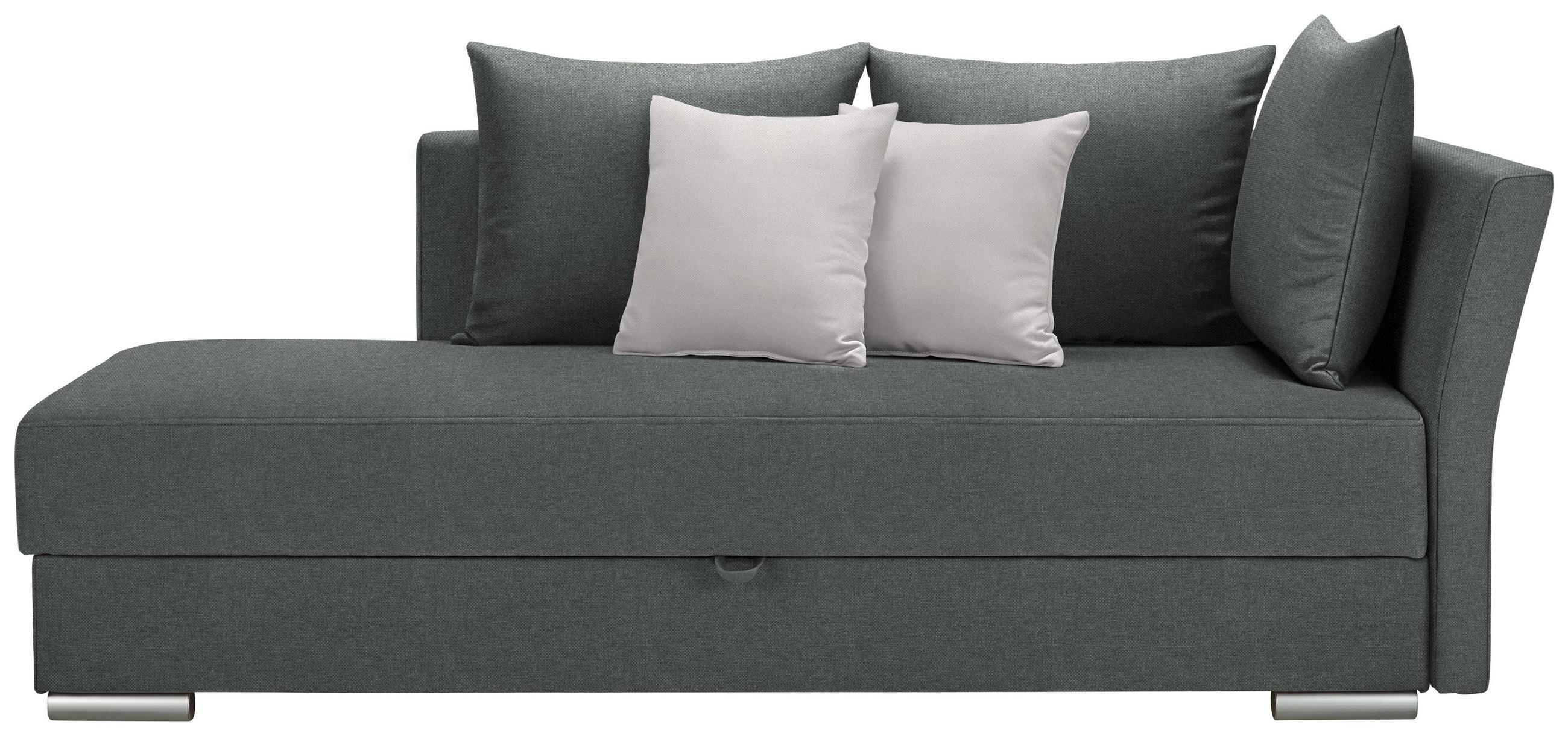 Liege in Textil Graphitfarben, Weiß