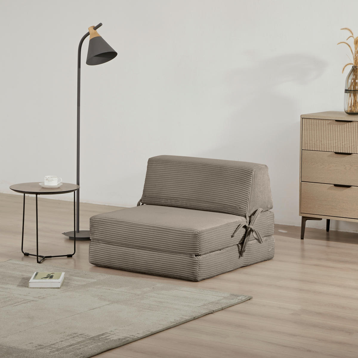 SCHLAFSESSEL Cord Braun  - Braun, Design, Textil/Metall (75/58/80cm) - Livetastic