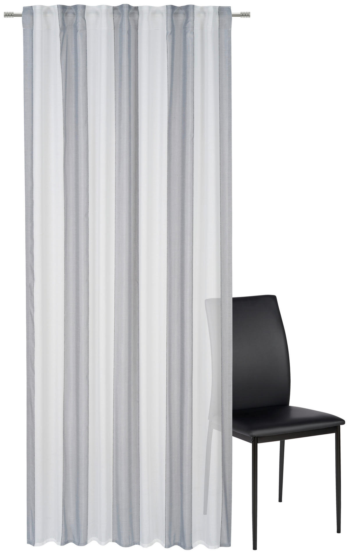 KOMBINIRANA ZAVESA  pol prosojno   140/245 cm  - temno siva, Basics, tekstil (140/245cm) - Esposa
