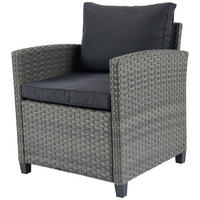 GARTENSESSEL Metall, Kunststoff, Textil Grau  - Braun/Grau, MODERN, Kunststoff/Textil (65/67/73cm) - Ondega