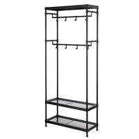 GARDEROBENSTÄNDER in Schwarz 75/180/32 cm   - Schwarz, Design, Metall (75/180/32cm) - MID.YOU