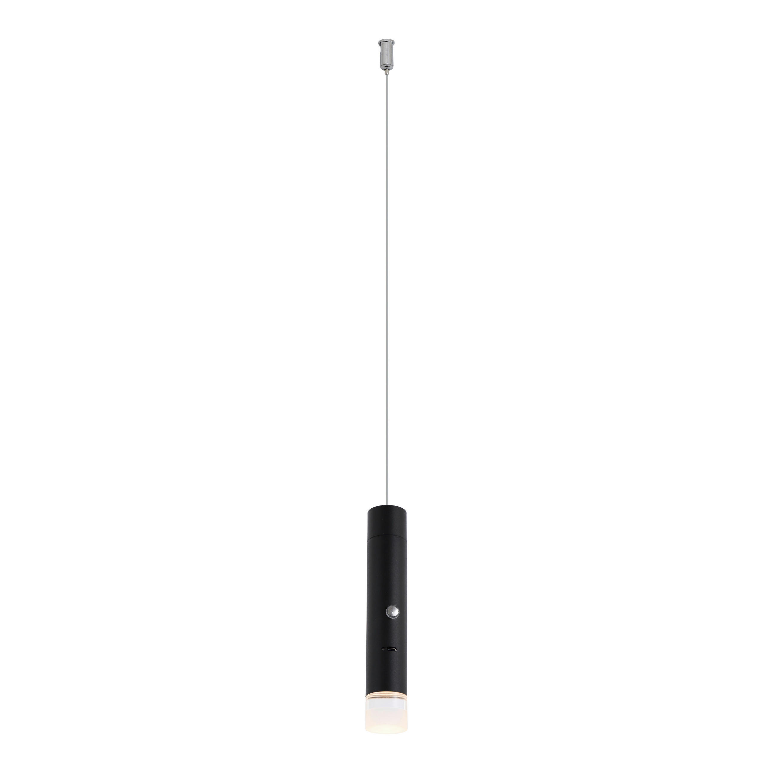 Novel Akku-Led-Hängeleuchte Nowa Klar, Schwarz 120 cm