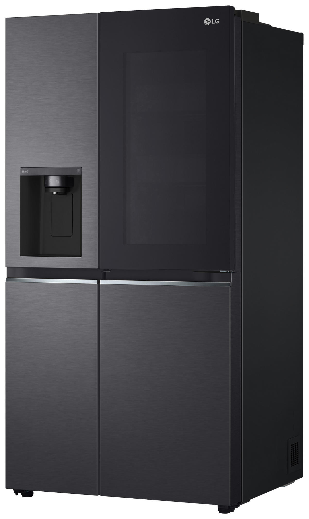 SIDE-BY-SIDE 91,3/179/73,5 cm GSXV91MCLE  - Anthrazit/Schwarz, Trend, Glas/Kunststoff (91,3/179/73,5cm) - LG