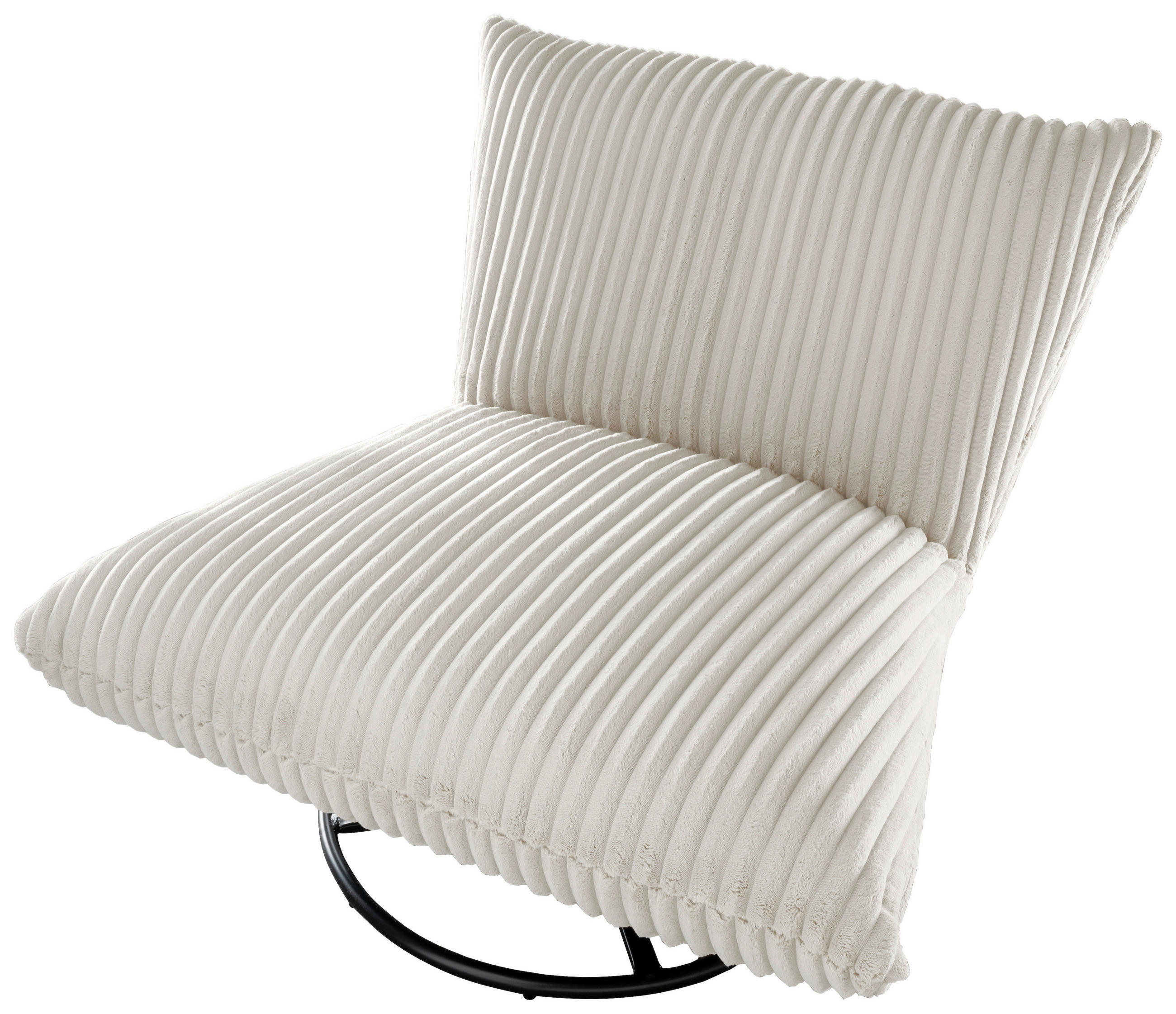 RELAXSESSEL in Textil Weiss - Weiss/Schwarz, Design, Textil/Metall (100/78/96cm) - Livetastic