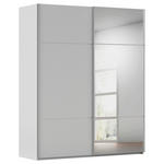 SCHWEBETÜRENSCHRANK 201/223/68 cm 2-türig Grau  - Alufarben/Grau, KONVENTIONELL, Glas/Holzwerkstoff (201/223/68cm) - Novel
