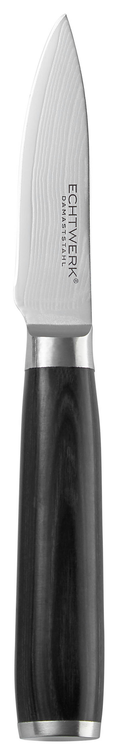 MESSERSET 3-teilig  - Edelstahlfarben/Schwarz, Trend, Holz/Metall (17,8/12,7/8,9cm) - Echtwerk