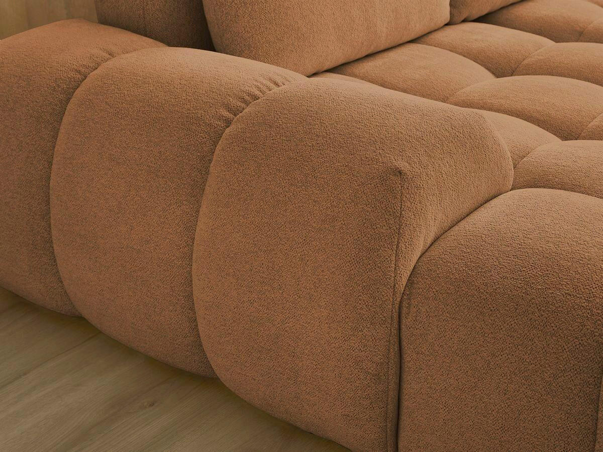 ECKSCHLAFSOFA EVEREST  mit Rücken echt, Armteil links, Armteil rechts Flachgewebe Orange  - Schwarz/Orange, MODERN, Kunststoff/Textil (198/423/212cm)